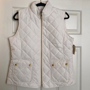 White/cream puffer vest, size large, St John’s Bay Quality Apparel